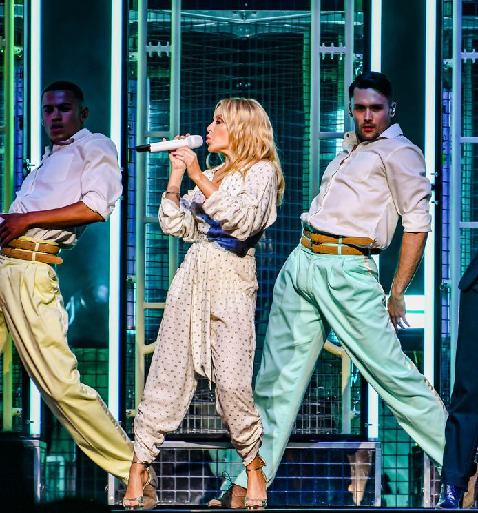 WERCHTER, BELGIUM - JUNE 28 : Kylie performing in the Barn at Rock Werchter 2019 on June 28, 2019 in Werchter, Belgium, 28/06/2019 ( Photo by Joel Hoylaerts / Photonews )
