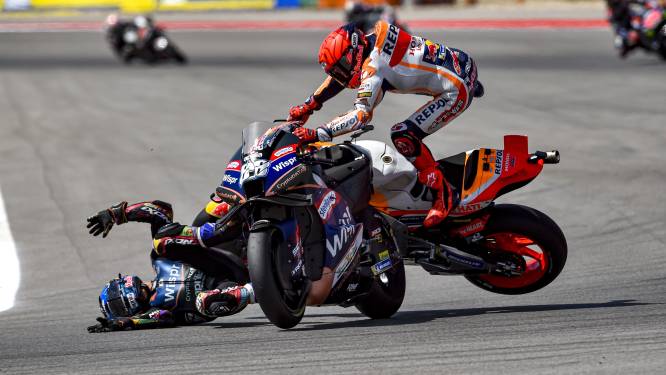 Marc Marquez provoque un spectaculaire accident à 200 km/h en MotoGP: “C’est de ma faute”