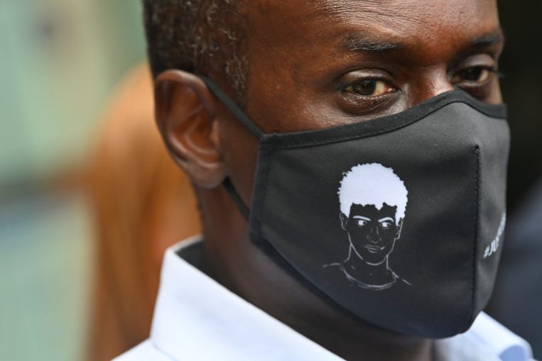 Ousmane Dia, vader van Sanda Dia, in juni. Beeld BELGA