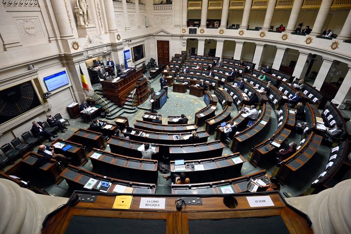 De Kamer van Volksvertegenwoordigers in Brussel.