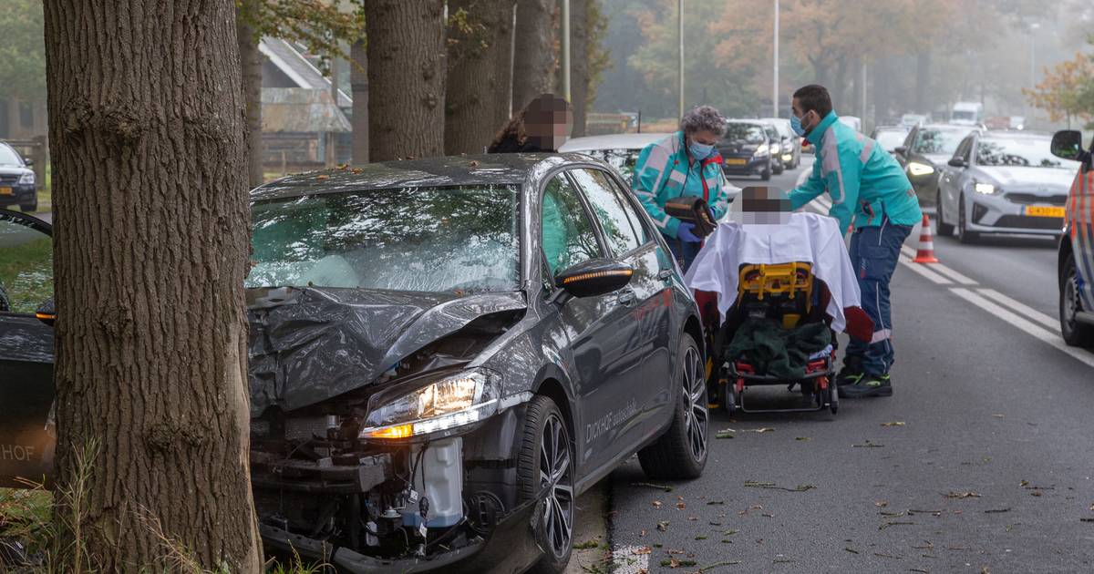 Automobilist naar het ziekenhuis na botsing met boom bij ‘t Harde.