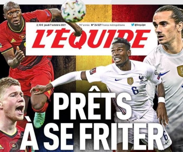 De voorpagina van L'Equipe.