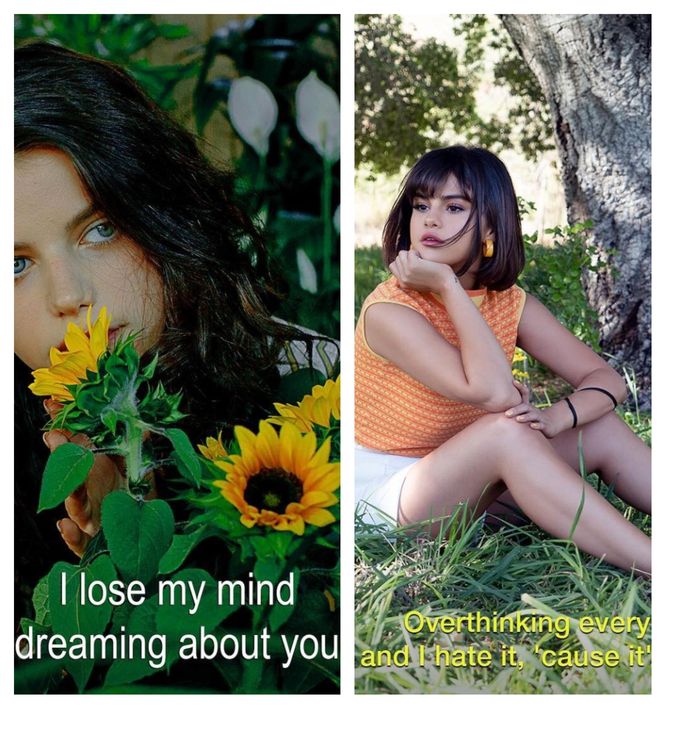 Links: het werk van Sarah Bahbah. Rechts: de nieuwe videoclip van Selena Gomez.