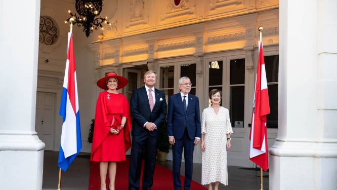 Koningspaar komt aan in Oostenrijk voor staatsbezoek van drie dagen