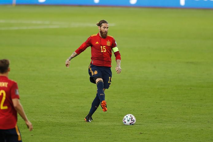 Ramos in het shirt van Spanje: een beeld dat we niet zullen zien op het EK.