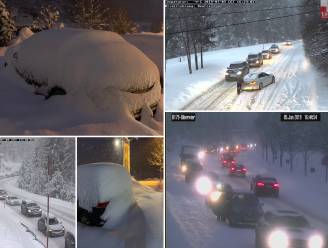 Verkeer staat “muur- en muurvast” tussen Oostenrijk en Duitsland, ook vandaag nog pakken sneeuw verwacht, wintersporters aangeraden pas morgen terug te keren
