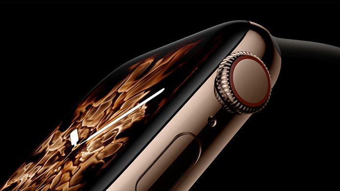 Detail van de Apple Watch Series 4.