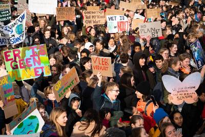 Klimaatscholieren gaan weer staken, op 14 maart