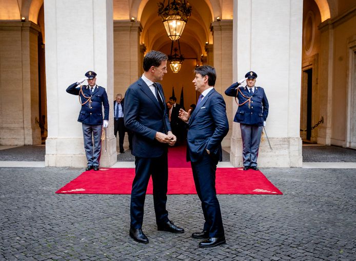 Minister-president Mark Rutte en de Italiaanse premier Giuseppe Conte hadden ook al werklunch begin juni.
