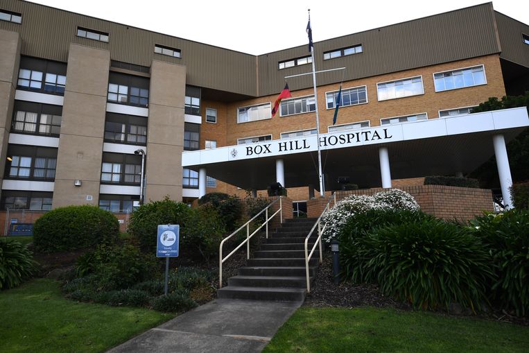 Het Box Hill Hospital in Melbourne, Victoria. De exacte plaats van het voorval met de testapparatuur is niet bekend. Beeld EPA