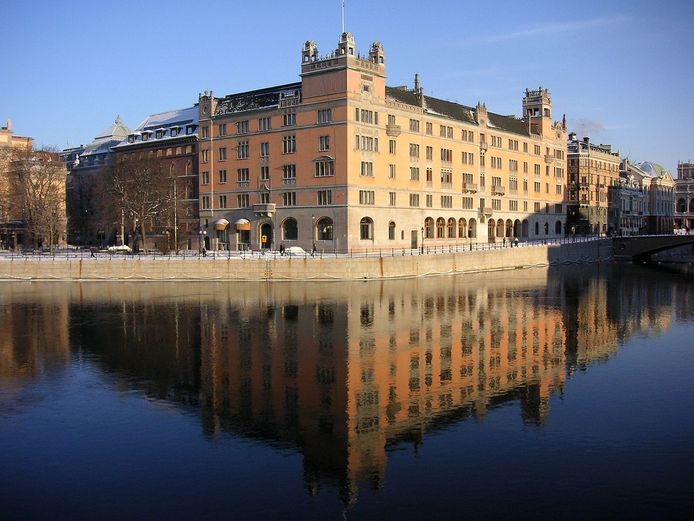 Het Rosenbad-gebouw in hoofdstad Stockholm doet eveneens dienst als regeringszetel.