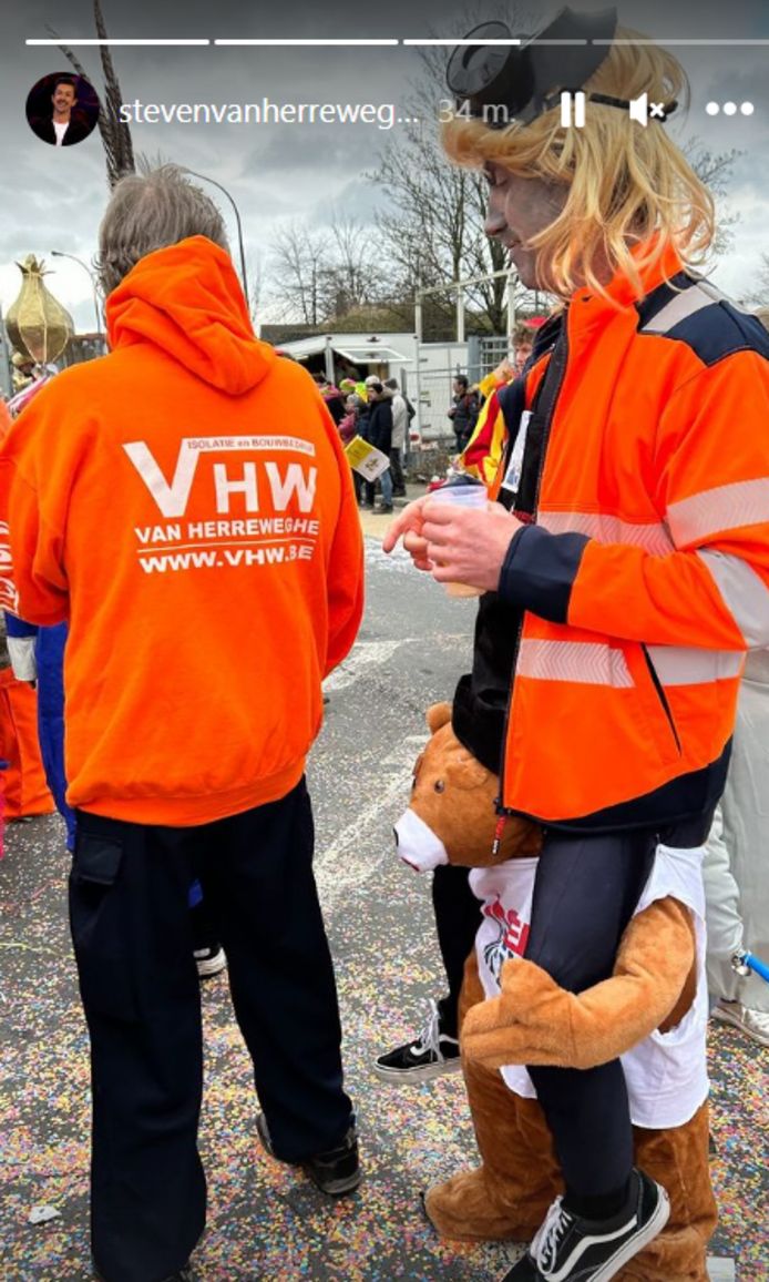 Steven van Herweghe al Carnevale di Aalst.