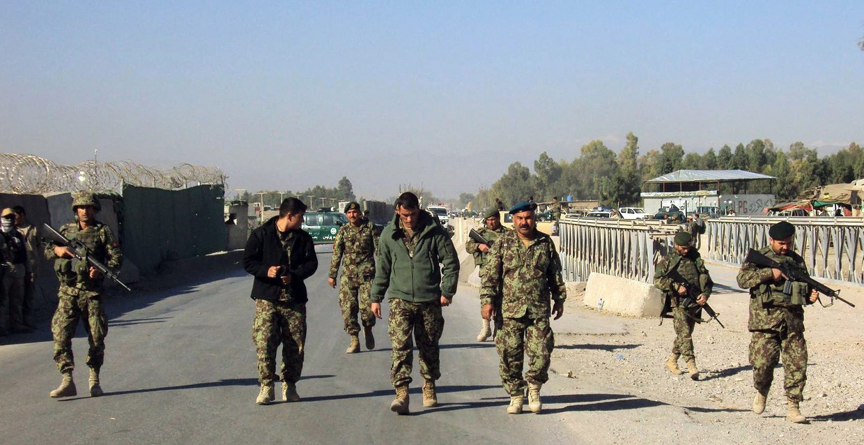 In 2012 werd een Amerikaanse legerbasis in Afghanistan aangevallen door Talibanstrijders, waarbij twaalf Amerikanen werden gedood. Talibanwoordvoerder Zabihullah Mujahid eiste die aanslag op namens de islamitische terreurorganisatie. Beeld anp