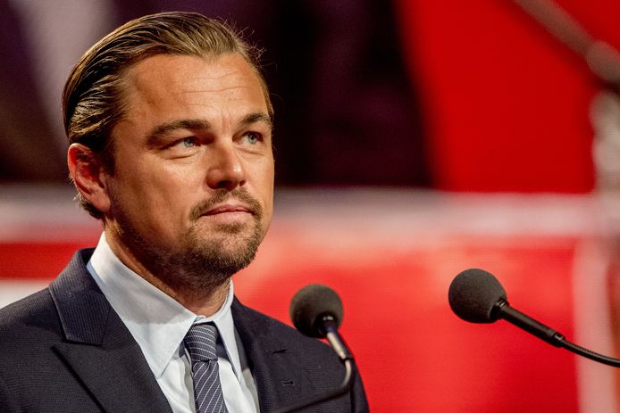 Leonardo Di Caprio tijdens het jaarlijkse Goed Geld Gala in theater Carre.