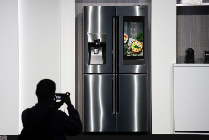 Een Samsung Family Hub slimme koelkast.