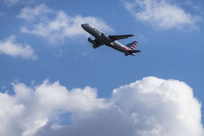 Een vliegtuig van American Airlines op archiefbeeld.