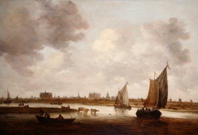 Jan van Goyen, Stadsgezicht, 1648, olieverf op paneel.