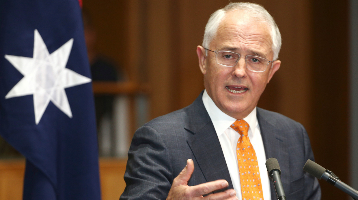 Malcolm Turnbull, de Australische premier. Beeld AP