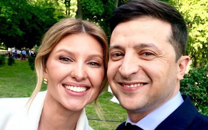 Olena Zelenska en haar man, president Volodymyr Zelensky van Oekraïne.