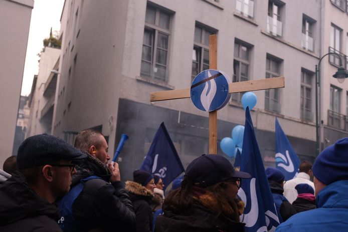 Politiebetoging Brussel.