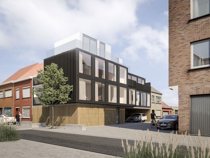 Add Home uit Kortrijk bouwt een appartementsgebouw in Bredene volgens het principe van modulair bouwen