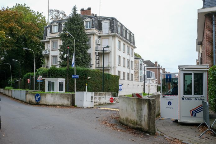 De ambassade van Israël in de Brusselse gemeente Ukkel.