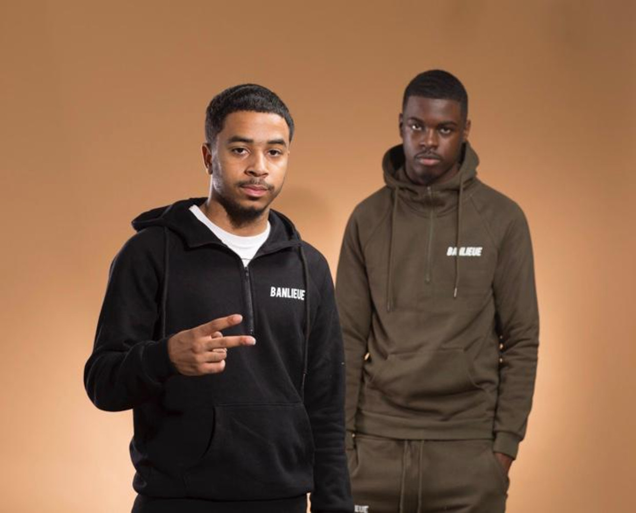 Rappers Qlas (links) en Blacka.