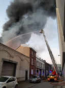 Incendie, ce lundi 18 octobre 2021, dans un atelier près de la Médiacité.