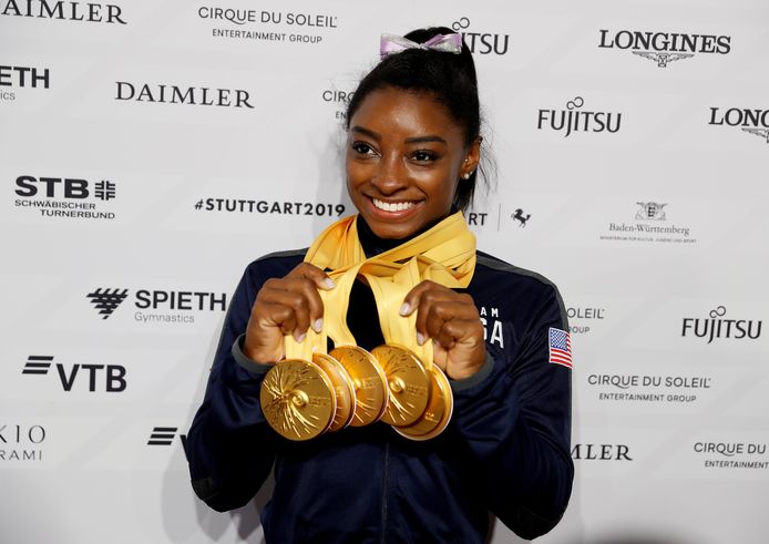 Simone Biles heeft al 4 olympische en 19 wereldtitels op de naam staan.