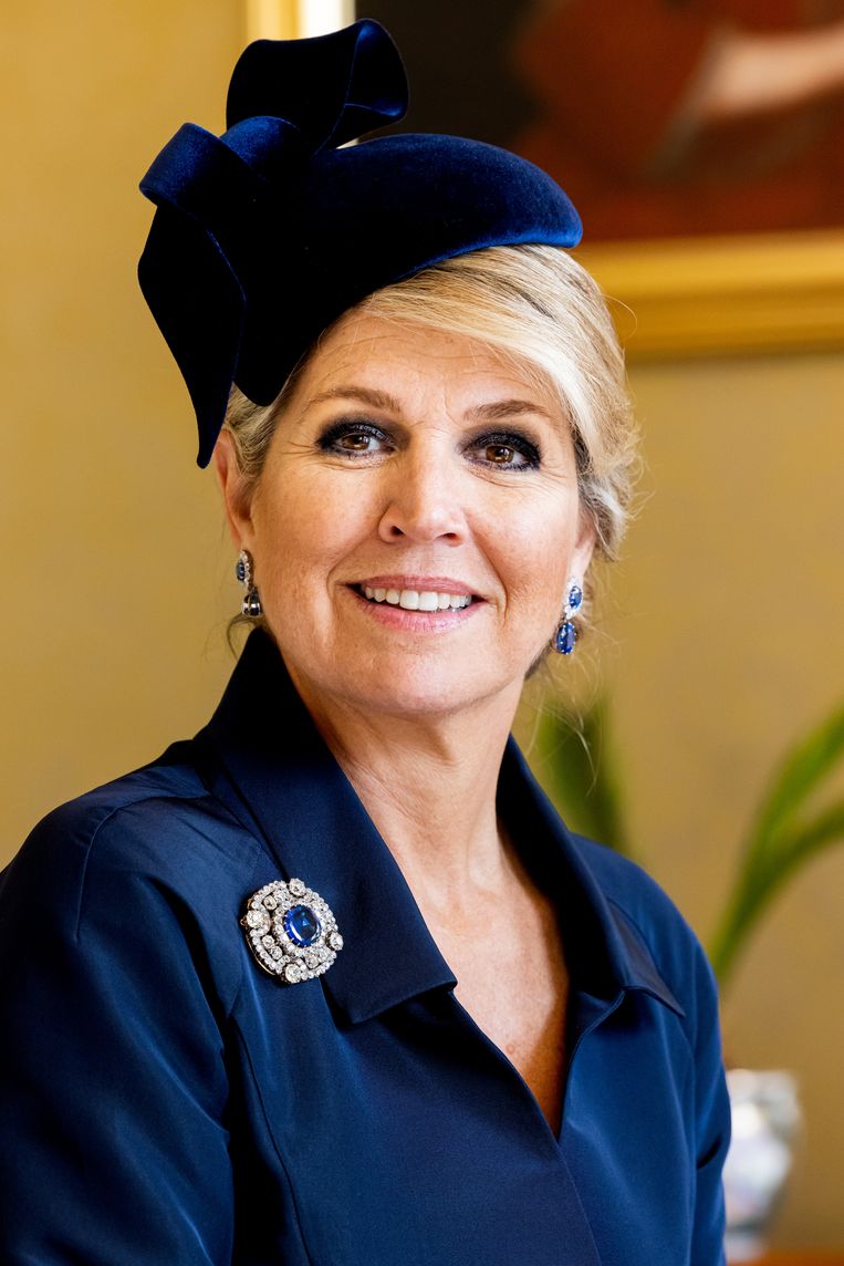 De hoed is een ontwerp van Philip Treacy.  Beeld Brunopress/Patrick van Emst