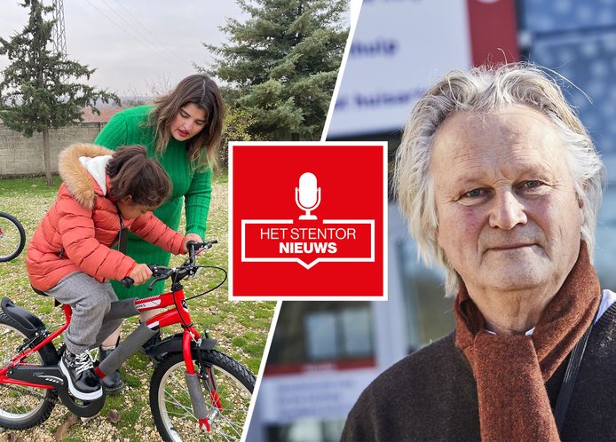 Sevda in actie met haar goededoelenproject in Turkije. De foto is gemaakt voor dat de aardbeving plaatsvond. En rechts Pier Eringa