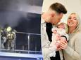 Stephanie Depoorter (32), Geoffrey Verbesselt (29) en dochtertje Marlo (3,5 maanden) zijn maandagnacht aan het ergste ontsnapt bij een uitslaande brand in hun appartement