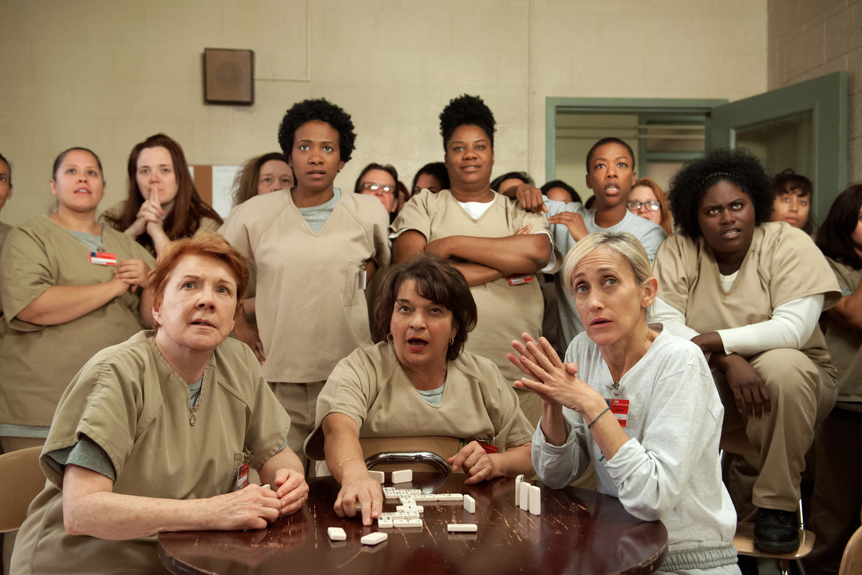 Jarenlang de best bekeken Netflix-serie, Orange is the New Black. Beeld JoJo Whilden/Netflix