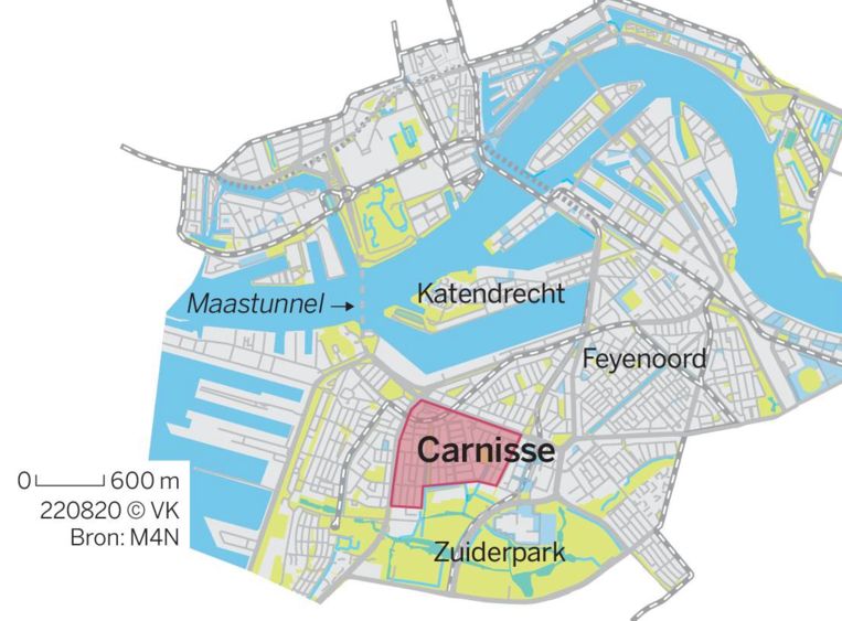 Locator van de Rotterdamse wijk Carnisse Beeld VK Graphics