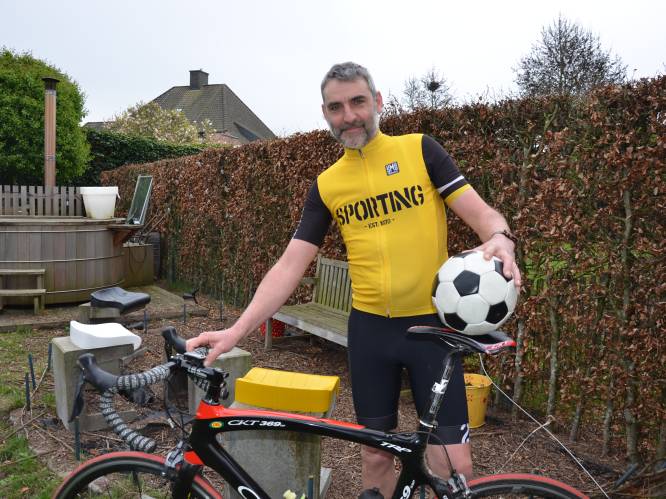 Sportingfan Kris (53) fietst zaterdag naar La Louvière voor topmatch in eerste amateur: “Heb zelfs zitjes uit Daknamstadion in tuin staan”