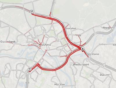 File bij Arnhem opgelost: rijstrook A12 vrijgegeven