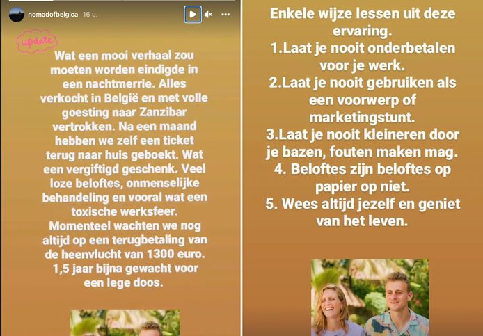 “Wat een mooi verhaal zou moeten worden, eindigde in een nachtmerrie”, schreef Thomas vorige week op Instagram.