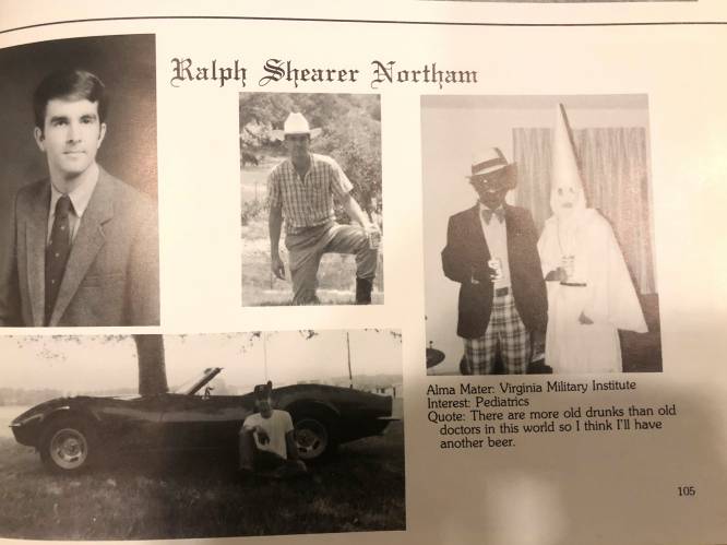 Ophef om racistische foto van Amerikaanse gouverneur