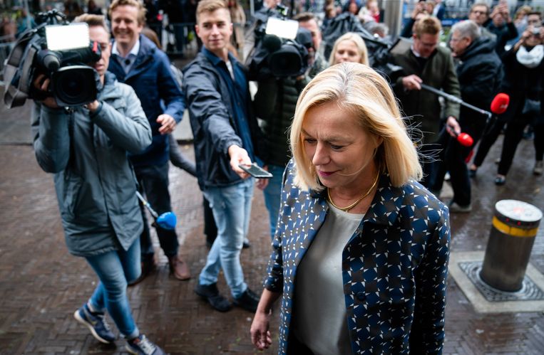 Sigrid Kaag (D66), woensdag, bij aankomst bij een gesprek over de formatie. Beeld ANP