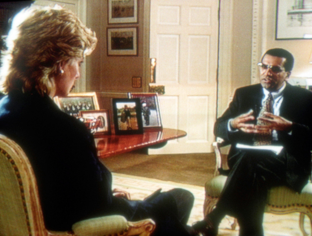 Diana lors de son interview avec Martin Bashir en 1995