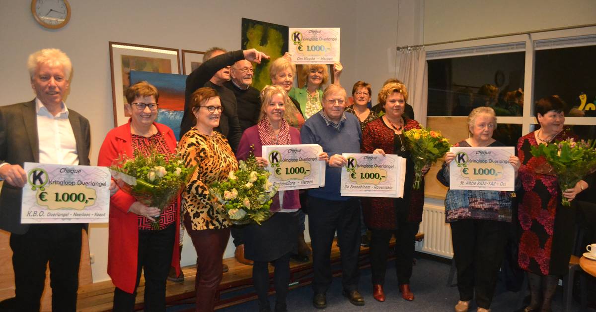 5000 euro voor vijf verenigingen Overlangel en omgeving