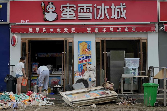 Het opruimen in Zhengzhou is vandaag in volle gang.