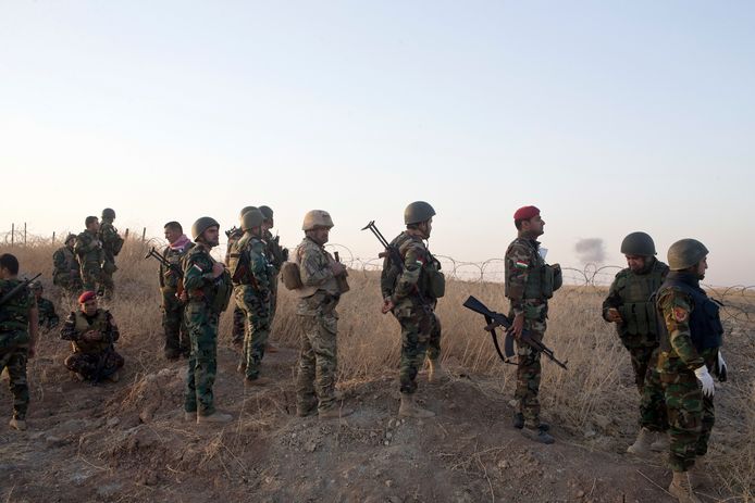 Koerdische soldaten.