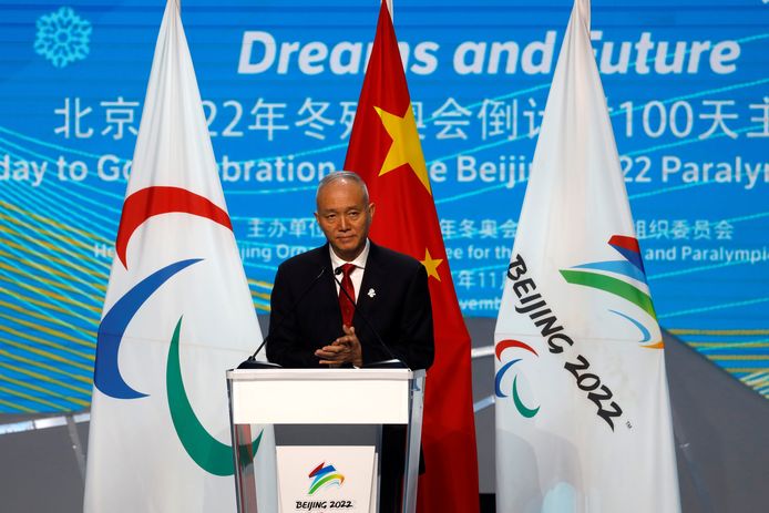 De president van het organiserende comité van Beijing 2022 Cai Qi.