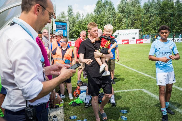 Kevin De Bruyne op de KDB-cup in Drongen in 2018.