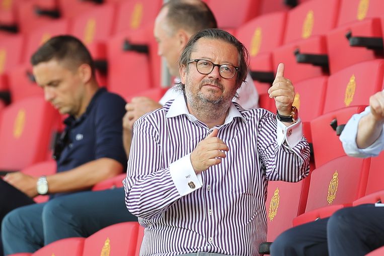 Coucke op de tribune van Anderlecht. Beeld BELGA
