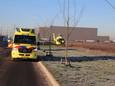 Na het ongeval werden een traumahelikopter en een ambulance opgeroepen.