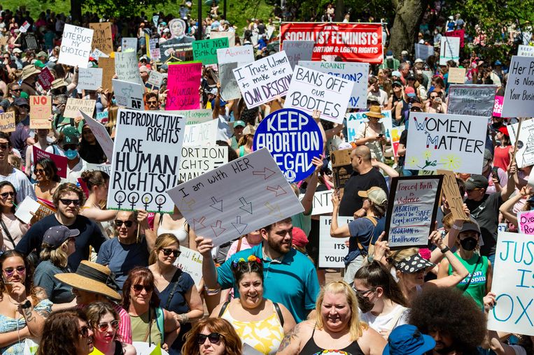 In Boston demonstreren bewoners voor het recht op abortus. Beeld AFP