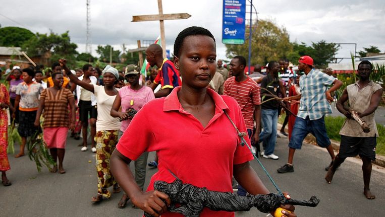 Protesten in Burundi. Beeld epa