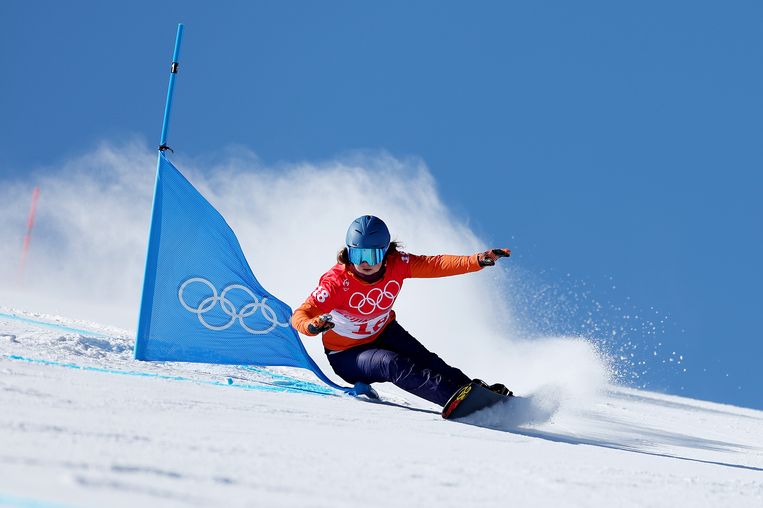 Kader Staat Laster Verlost van geldsores nekt een valpartij Michelle Dekker op WK snowboarden